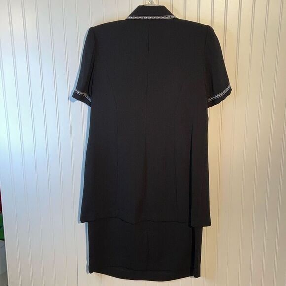 Studio I Embroidered All In One Suit Dress Women’s 14W Black White Embroidered - Picture 6 of 9